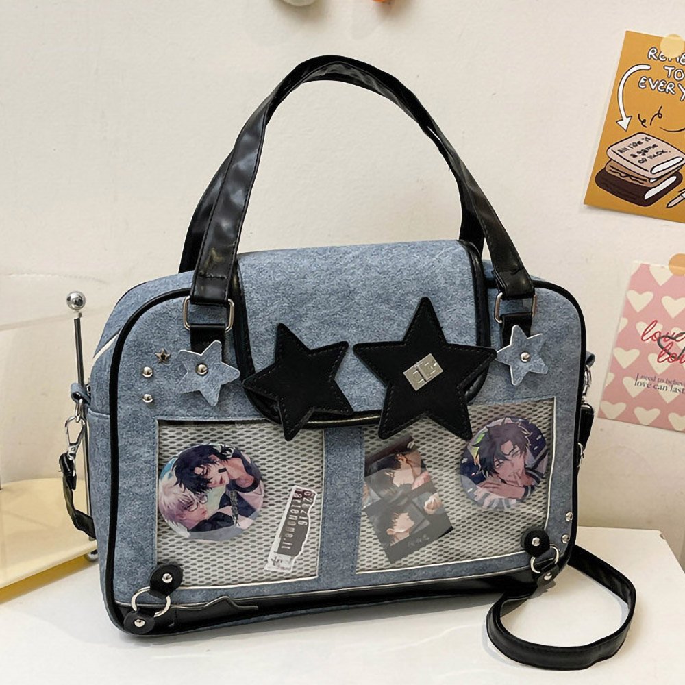 Blue Ita Bag Y2K Sweet Punk Denim Star Tote