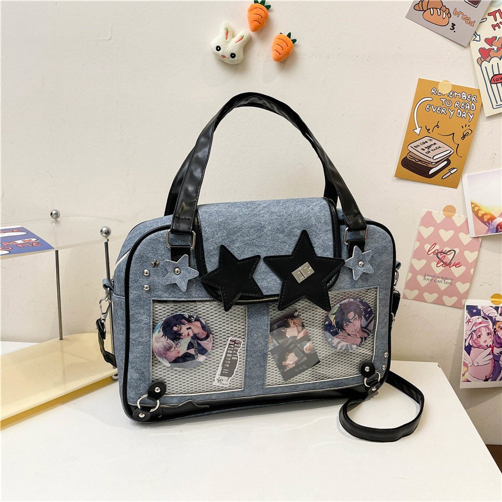 Blue Ita Bag Y2K Sweet Punk Denim Star Tote