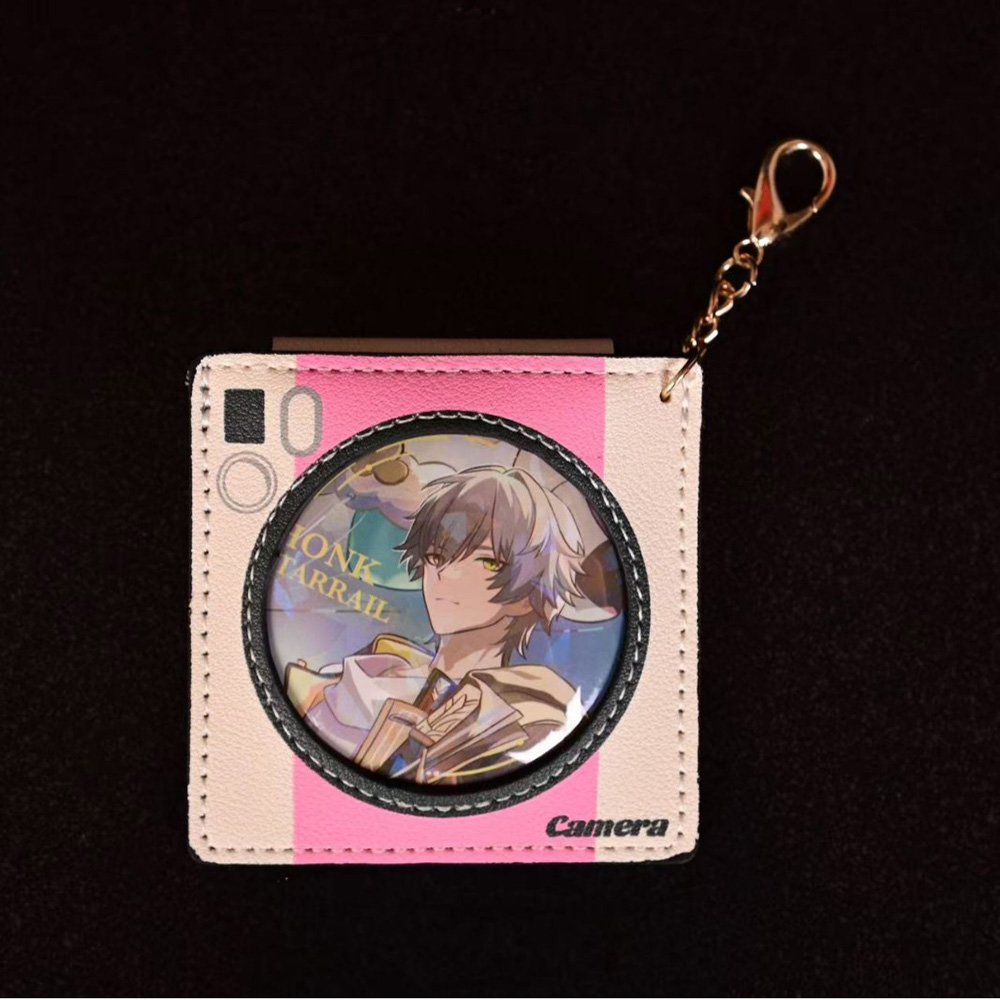 Camera Theme PU Badge Sleeve Pendant