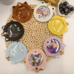 Cat Ears PU Leather Itabag Badge Display Pouch