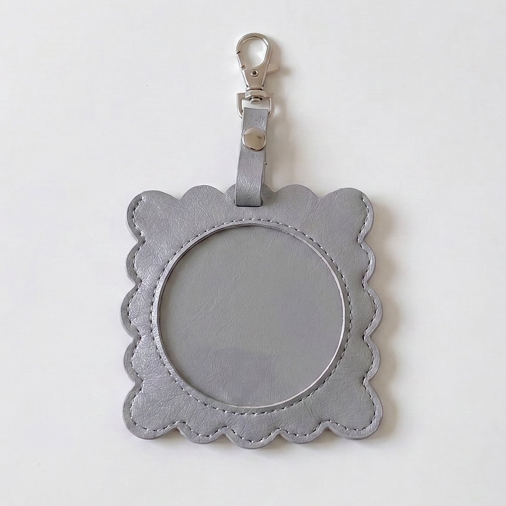 Cute Sunflower Badge Holder Keychain