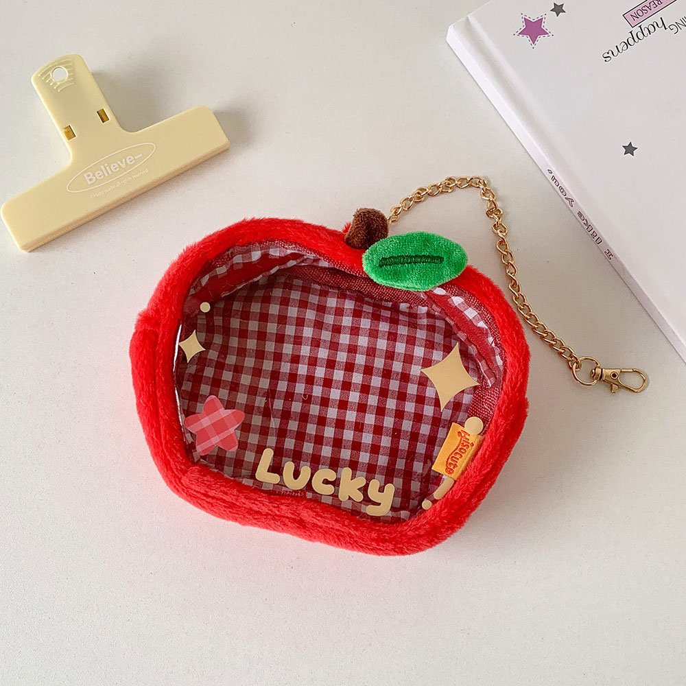 Gingham Fruit Star Plush Doll Case Charm