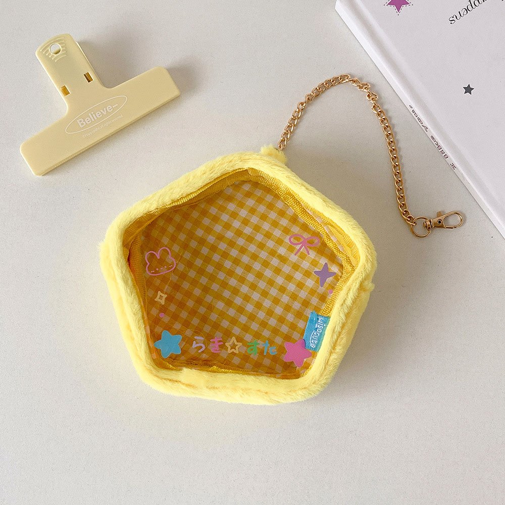 Gingham Fruit Star Plush Doll Case Charm