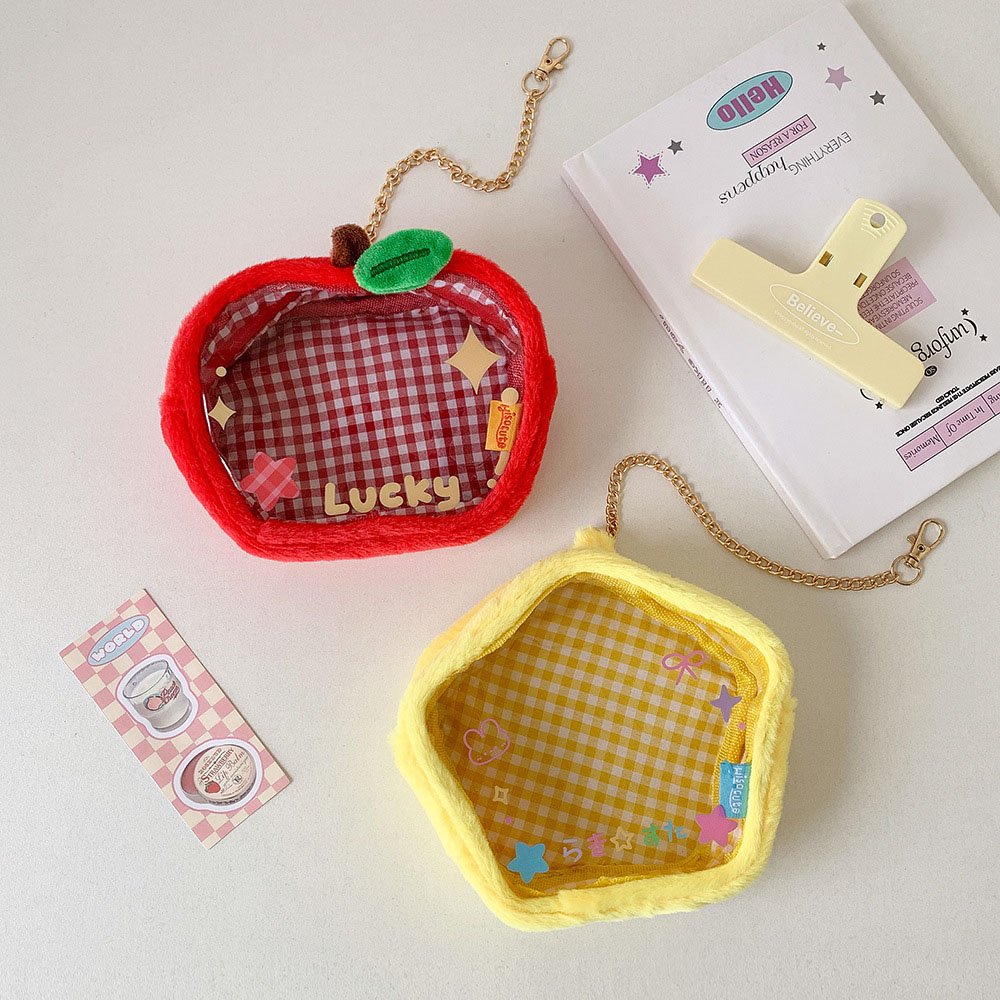Gingham Fruit Star Plush Doll Case Charm