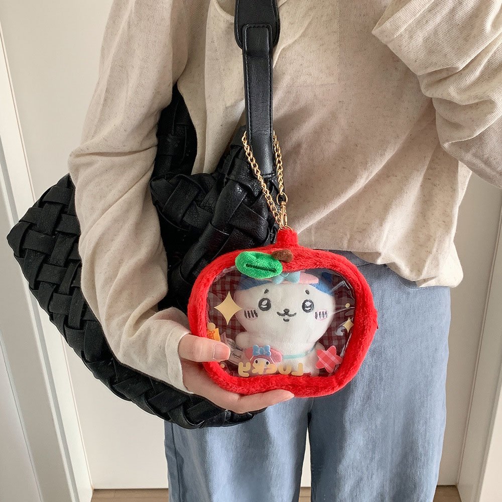 Gingham Fruit Star Plush Doll Case Charm
