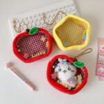 Gingham Fruit Star Plush Doll Case Charm