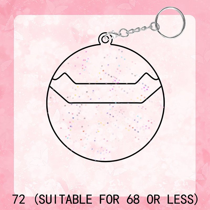 Glitter Badge Keychain Protector Cover for Ita Bag Pins