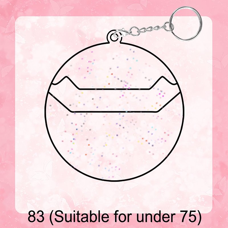 Glitter Badge Keychain Protector Cover for Ita Bag Pins