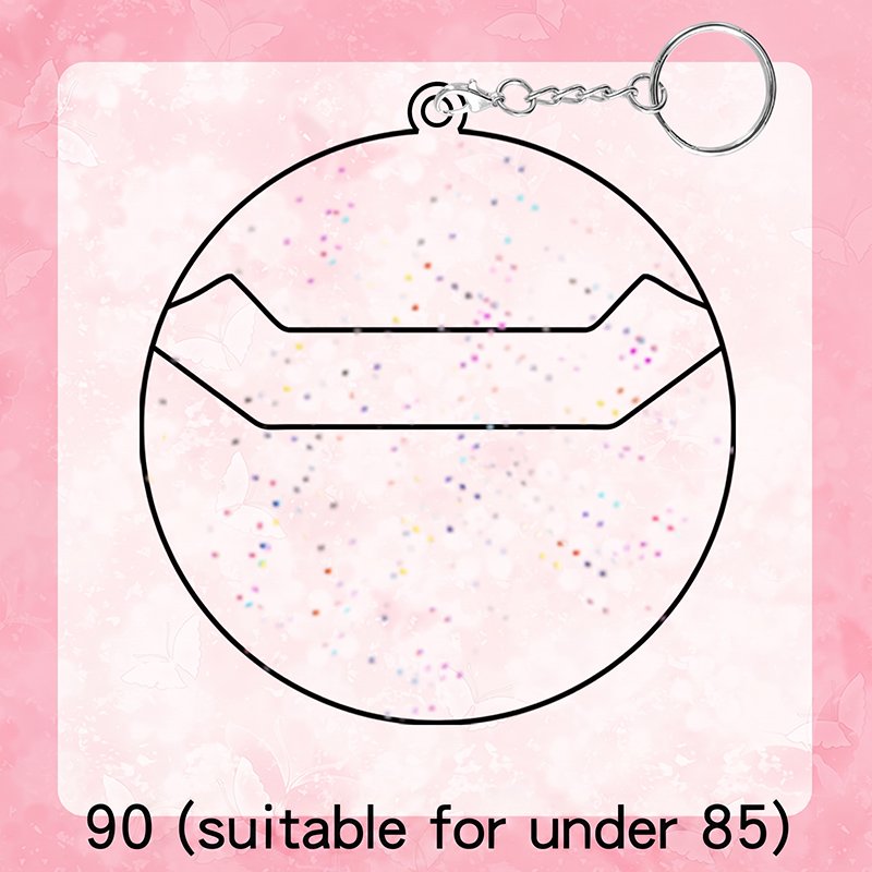 Glitter Badge Keychain Protector Cover for Ita Bag Pins