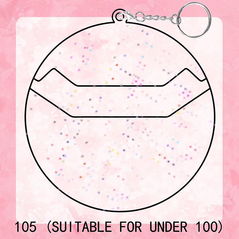 Glitter Badge Keychain Protector Cover for Ita Bag Pins