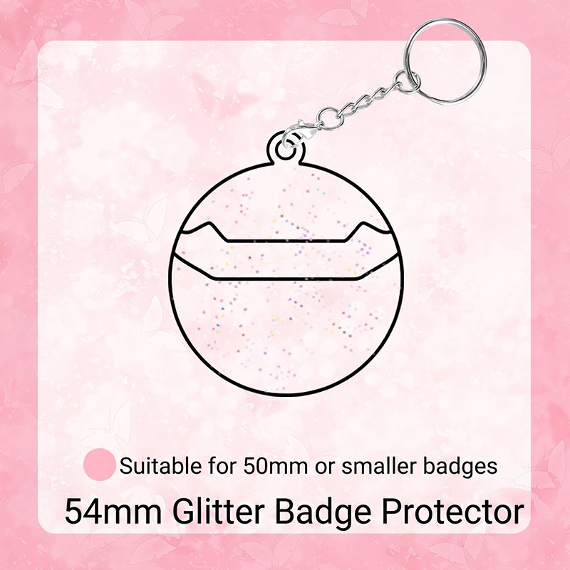 Glitter Badge Keychain Protector Cover for Ita Bag Pins