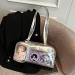 Glossy Multi Pocket Clear Window Ita Bag Tote