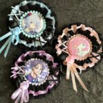 Goth Rose Star Ita Bag Badge Rosette