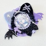 Gothic Bat Wing Cat Ear Pin Rosette