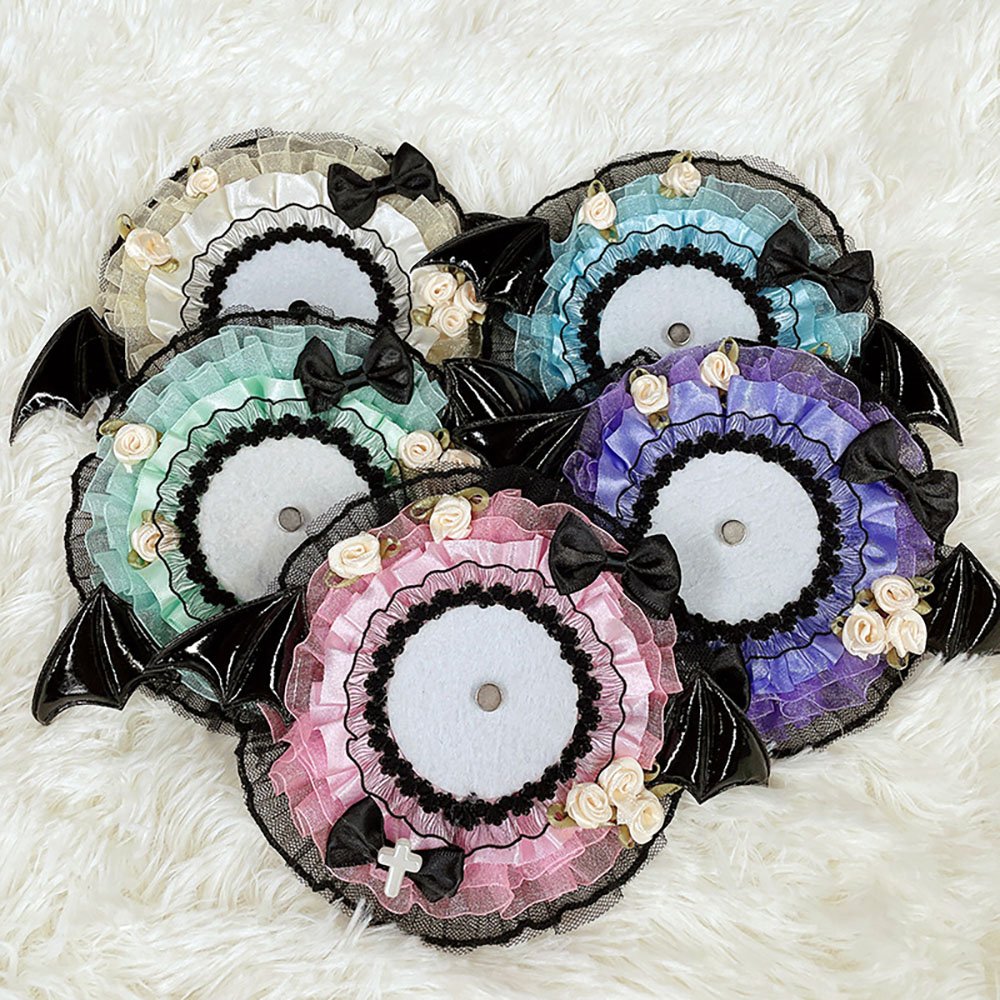 Gothic Demon Bat Wing Pin Rosette