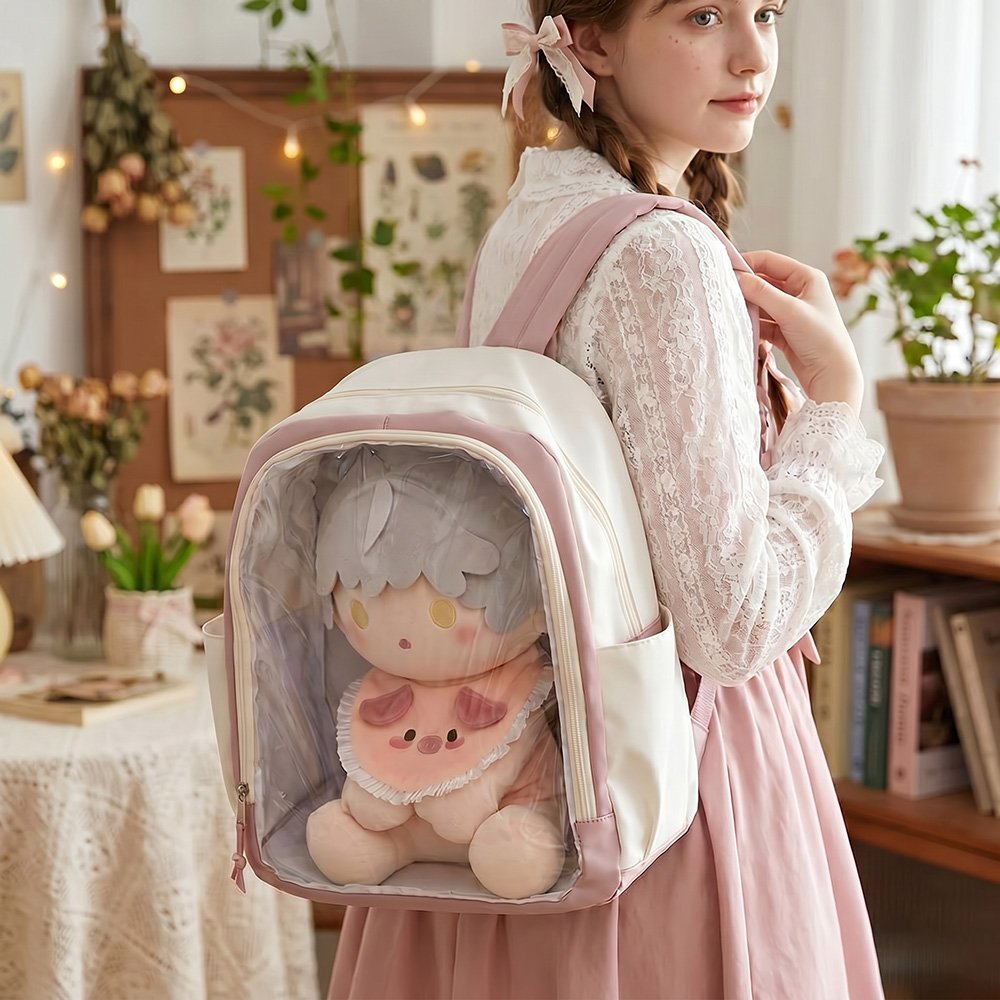 Ita Bag Backpack Large Clear Window Doll Bag