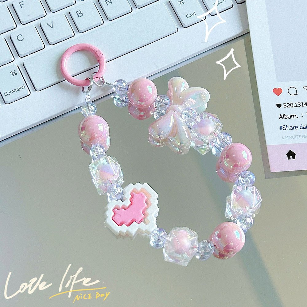 Ita Bag Heart Building Block Charm in Acrylic