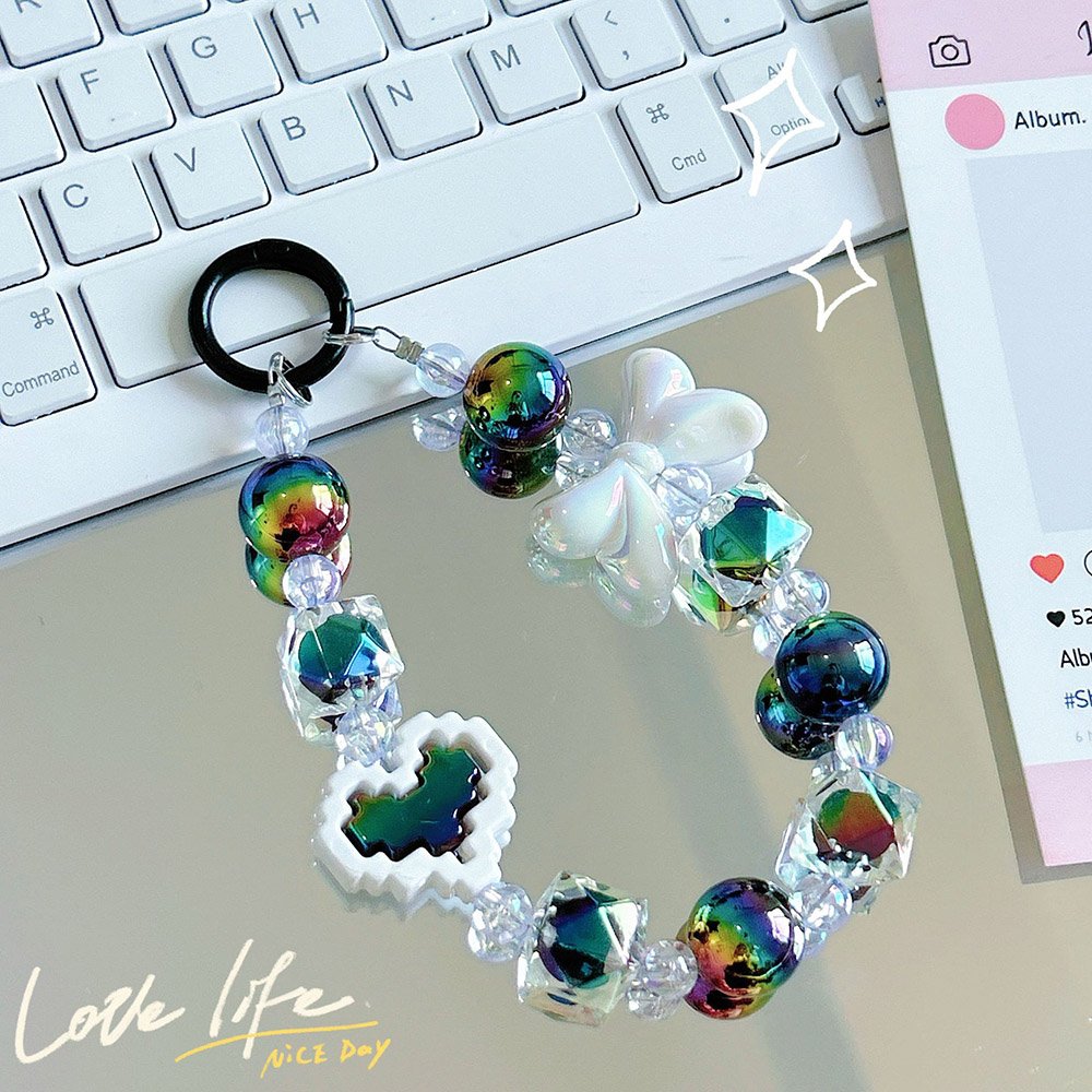 Ita Bag Heart Building Block Charm in Acrylic