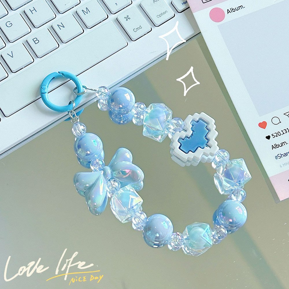 Ita Bag Heart Building Block Charm in Acrylic