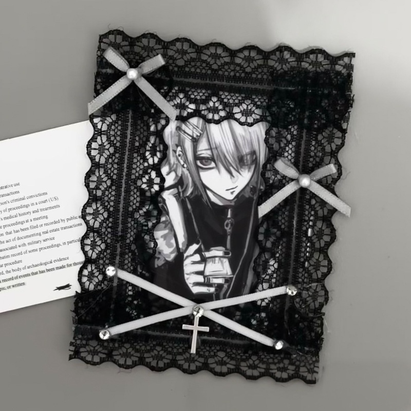 Jirai Kei Lace Card Holder Photo Frame