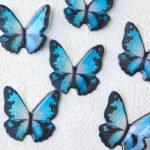 Kawaii Blue Glitter Butterfly Ita Bag Decoration Set