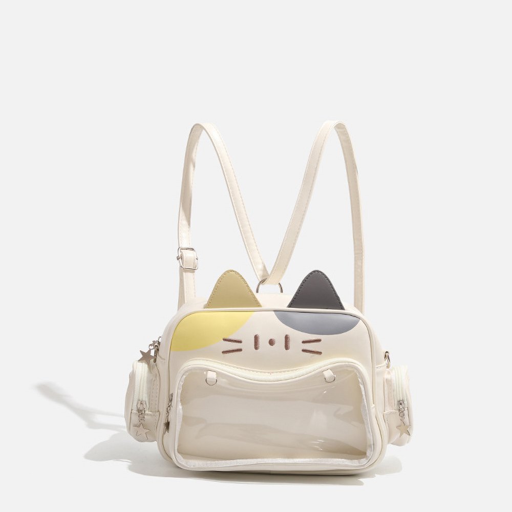 Kawaii Cat Ear Black Ita Bag Backpack Clear Window