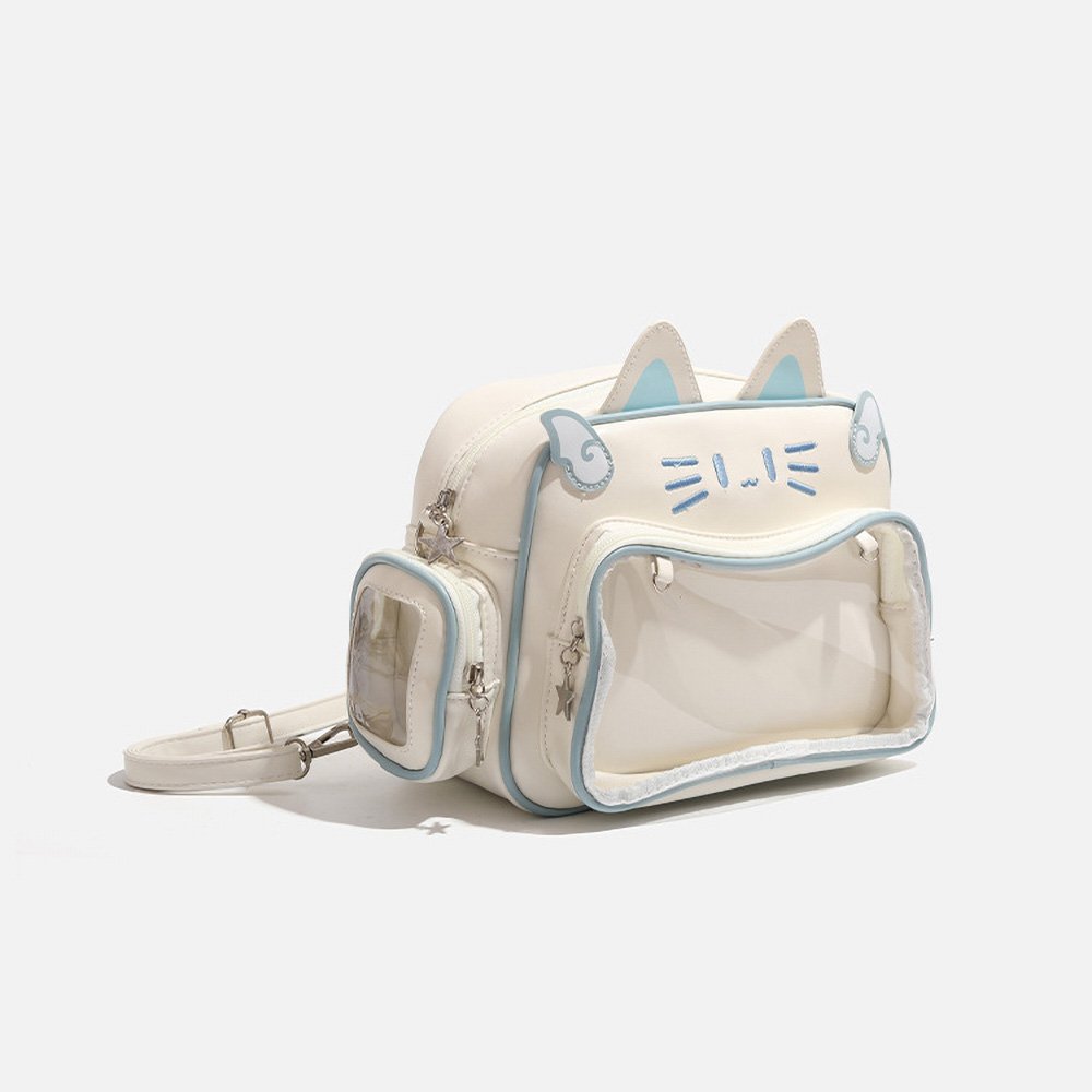 Kawaii Cat Ear Black Ita Bag Backpack Clear Window