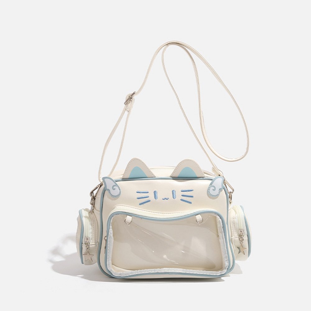Kawaii Cat Ear Black Ita Bag Backpack Clear Window