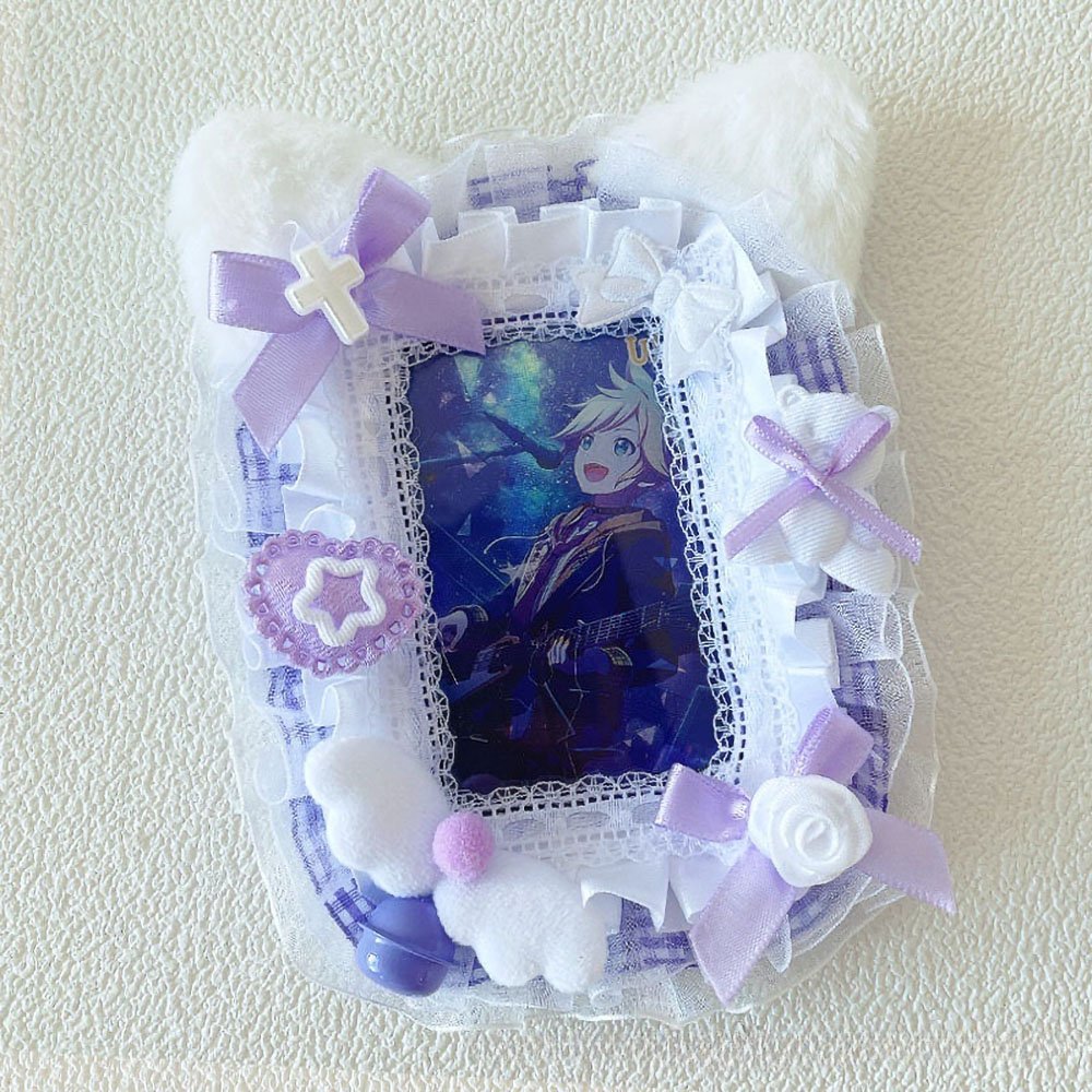 Kawaii Cat Ear Plush Photocard Holder