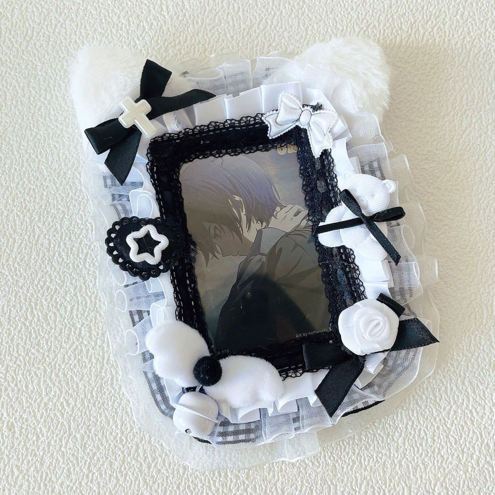 Kawaii Cat Ear Plush Photocard Holder