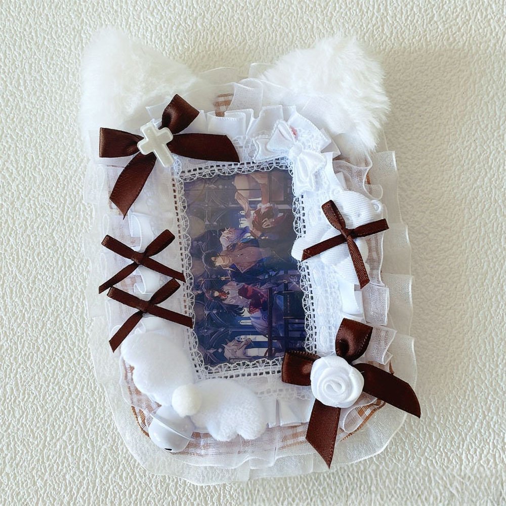 Kawaii Cat Ear Plush Photocard Holder