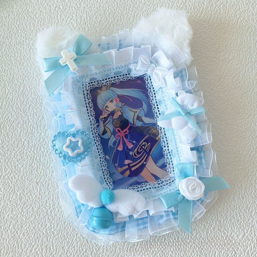 Kawaii Cat Ear Plush Photocard Holder