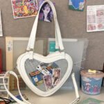 Kawaii Heart Ita Bag Clear Window Tote