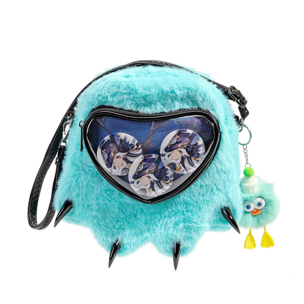 Kawaii Monster Claw Plush Ita Bag Heart Clear Window