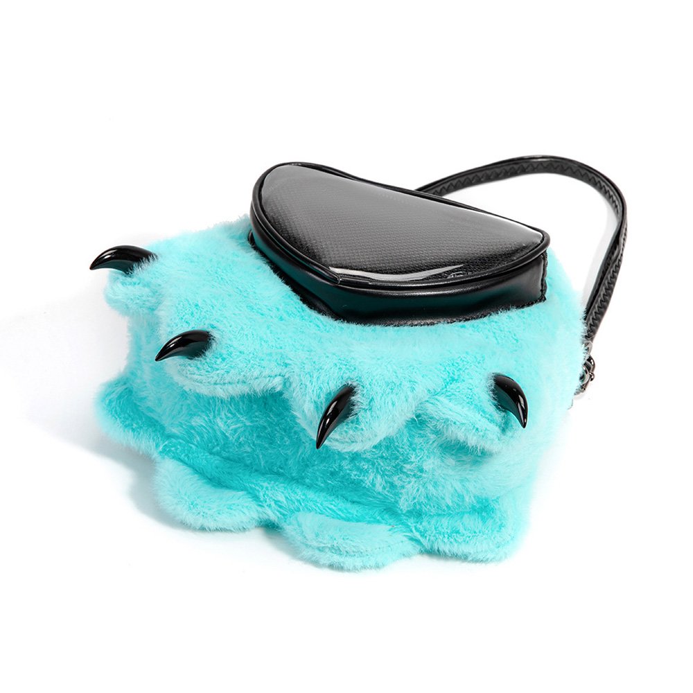 Kawaii Monster Claw Plush Ita Bag Heart Clear Window