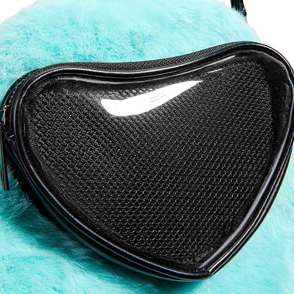 Kawaii Monster Claw Plush Ita Bag Heart Clear Window