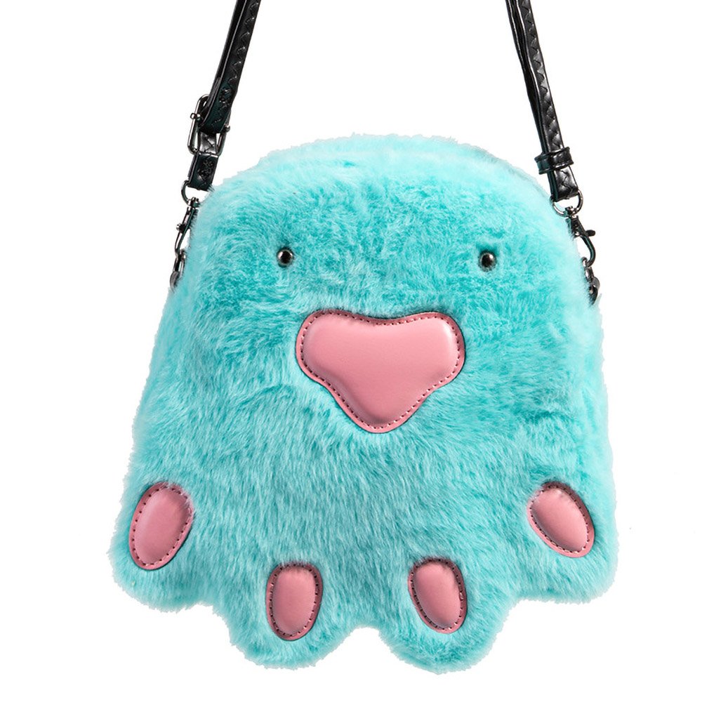 Kawaii Monster Claw Plush Ita Bag Heart Clear Window