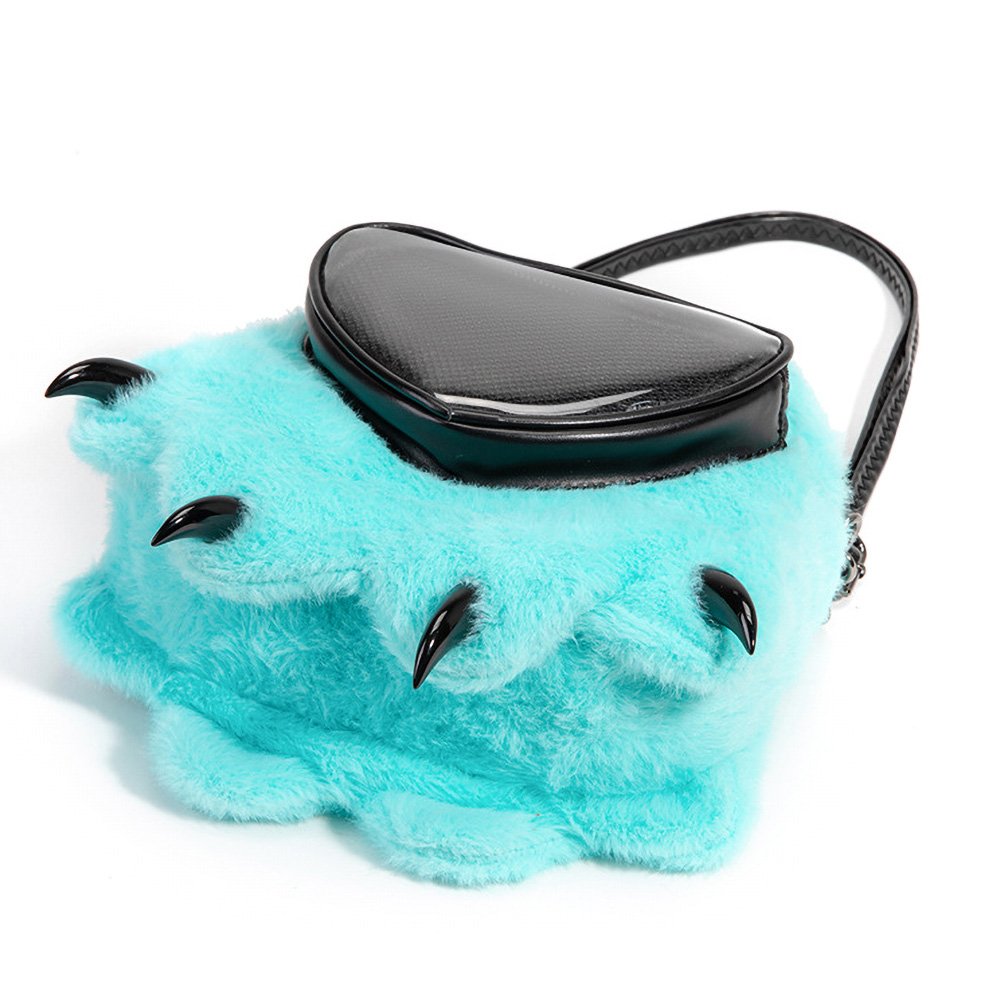 Kawaii Monster Claw Plush Ita Bag Heart Clear Window