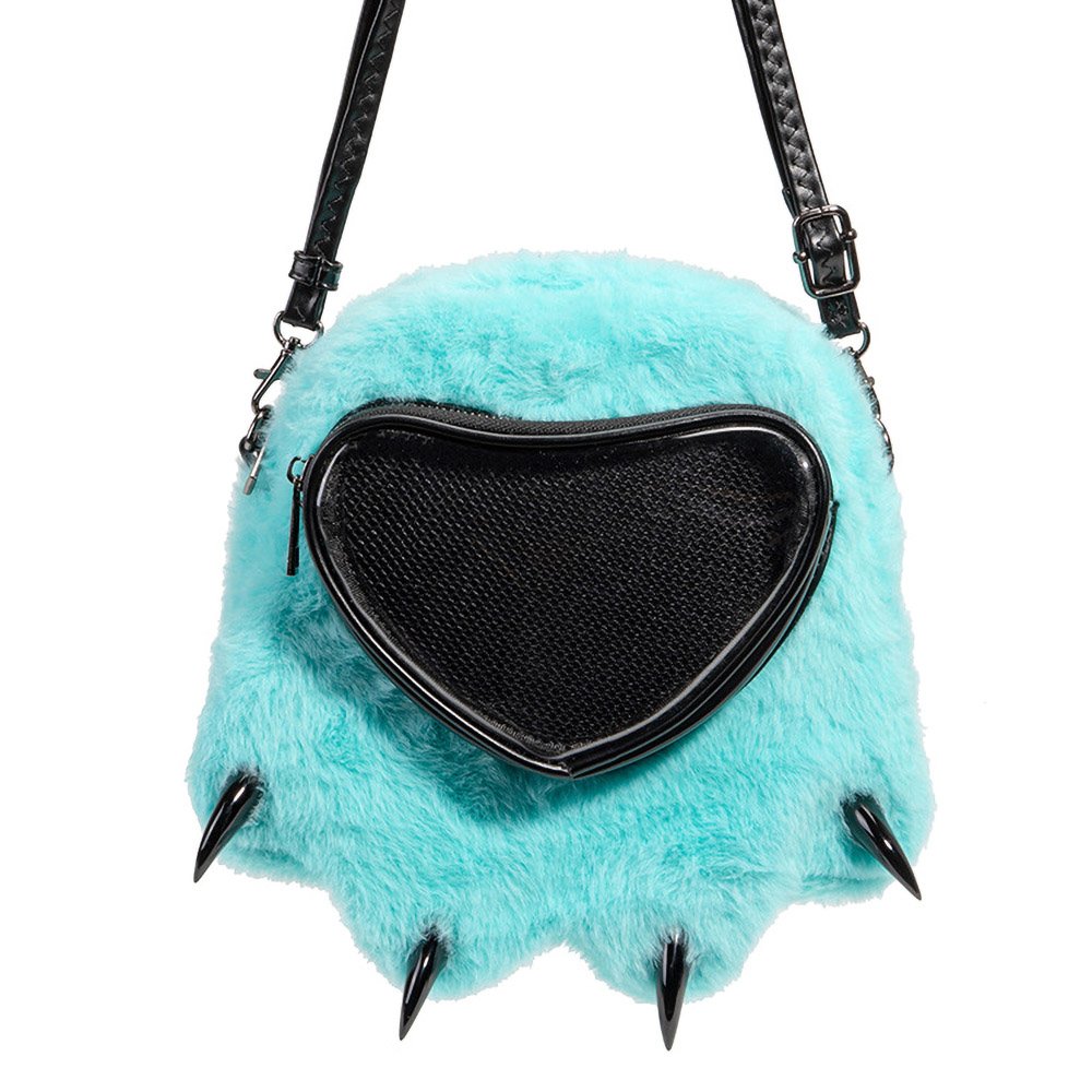 Kawaii Monster Claw Plush Ita Bag Heart Clear Window