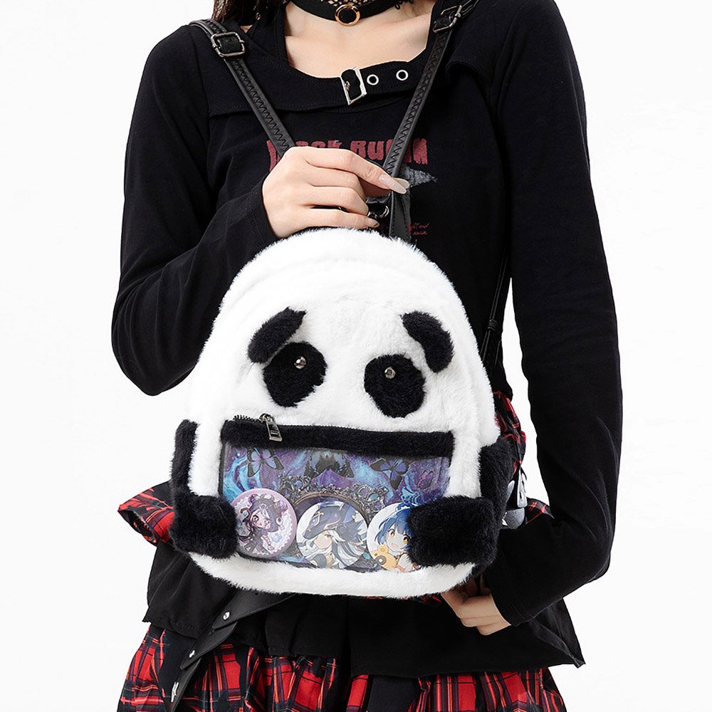 Kawaii Panda Plush Ita Bag Backpack Clear Window