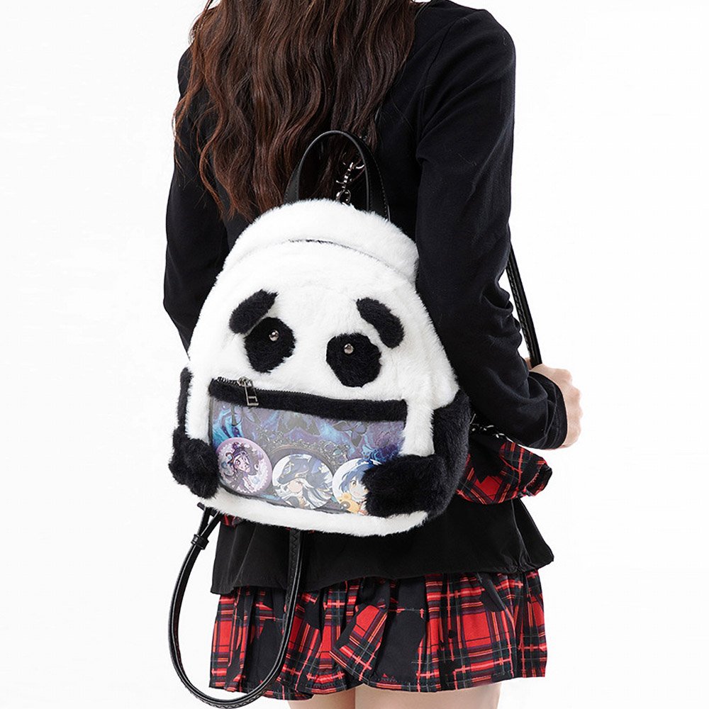 Kawaii Panda Plush Ita Bag Backpack Clear Window