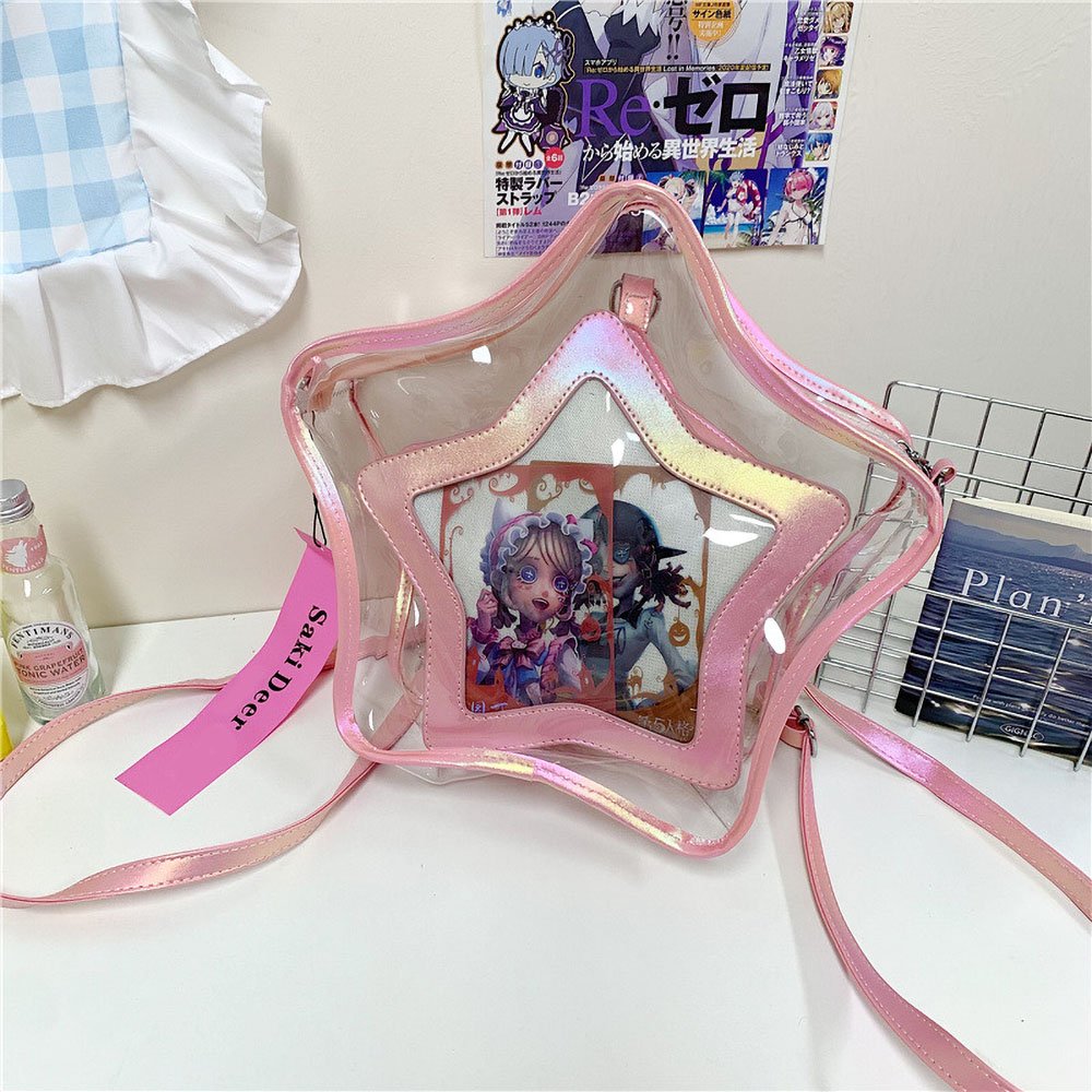 Laser Holographic Clear Window Ita Bag Star Purse