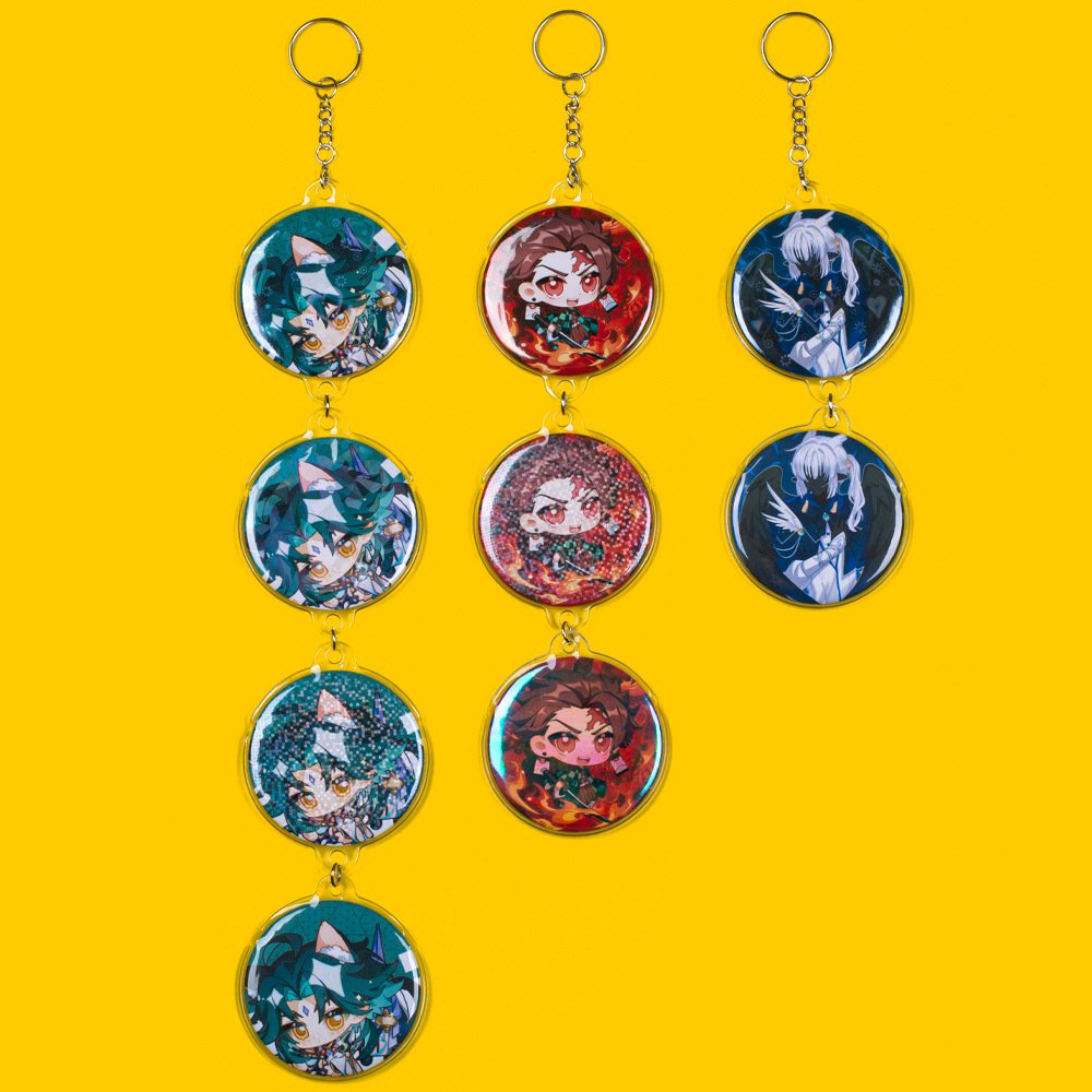 Linked Badge Protector 5.8cm 2-4Pack