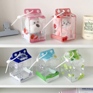 Milk Carton PVC Plush Doll Bag Charm