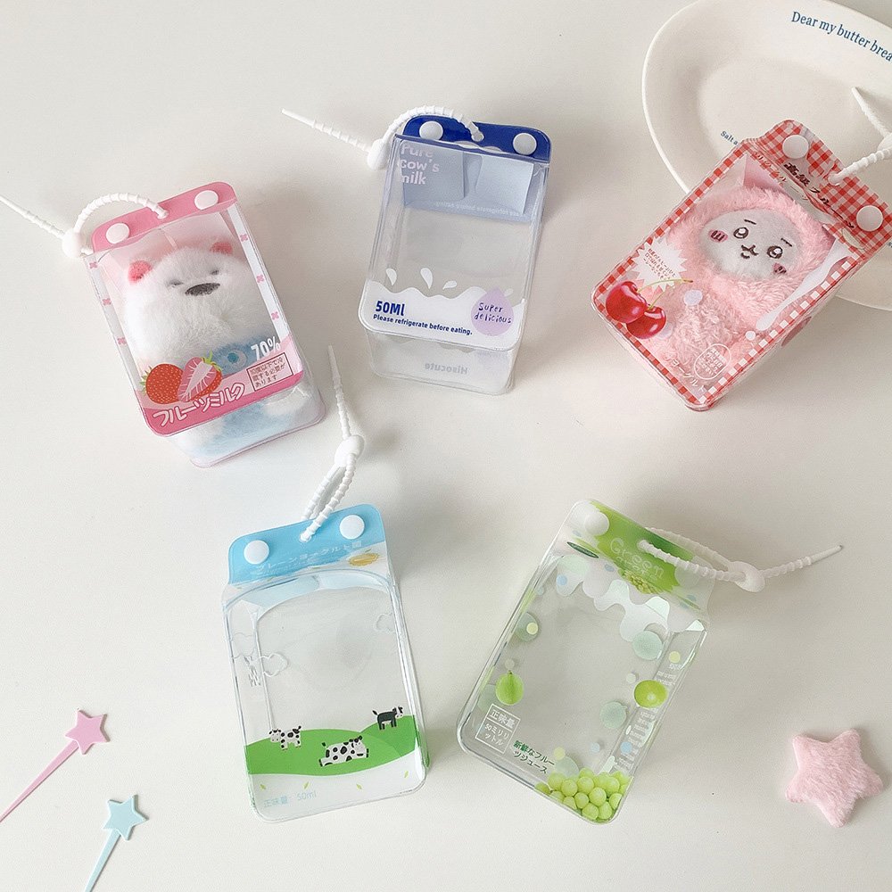 Milk Carton PVC Plush Doll Bag Charm