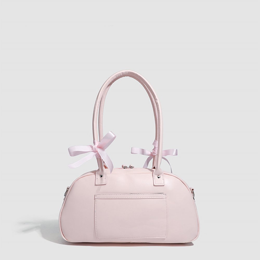 Pink Ita Bag Bowknot Boston Bag with Dual Windows