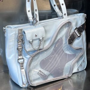 Punk Guitar Clear Window Ita Bag Tote Handbag