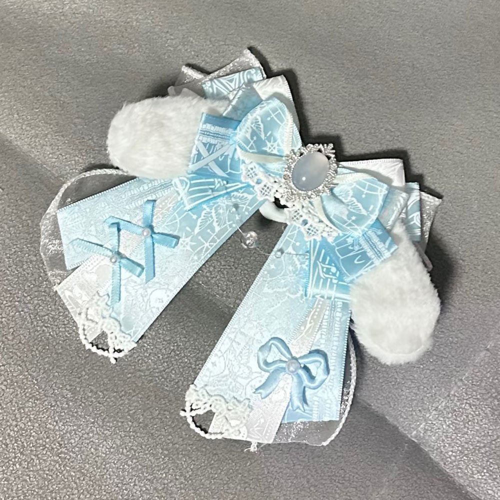 Rabbit Ear Gemstone Brooch for Ita Bags