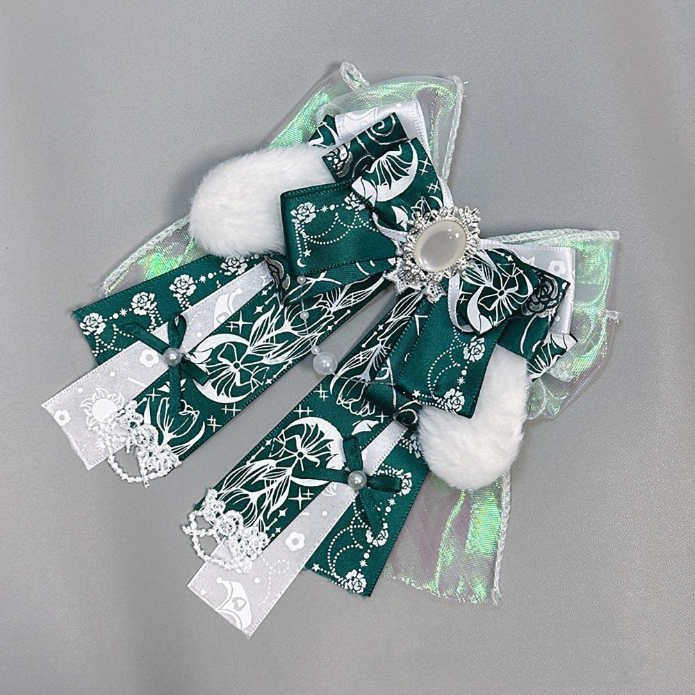 Rabbit Ear Gemstone Brooch for Ita Bags