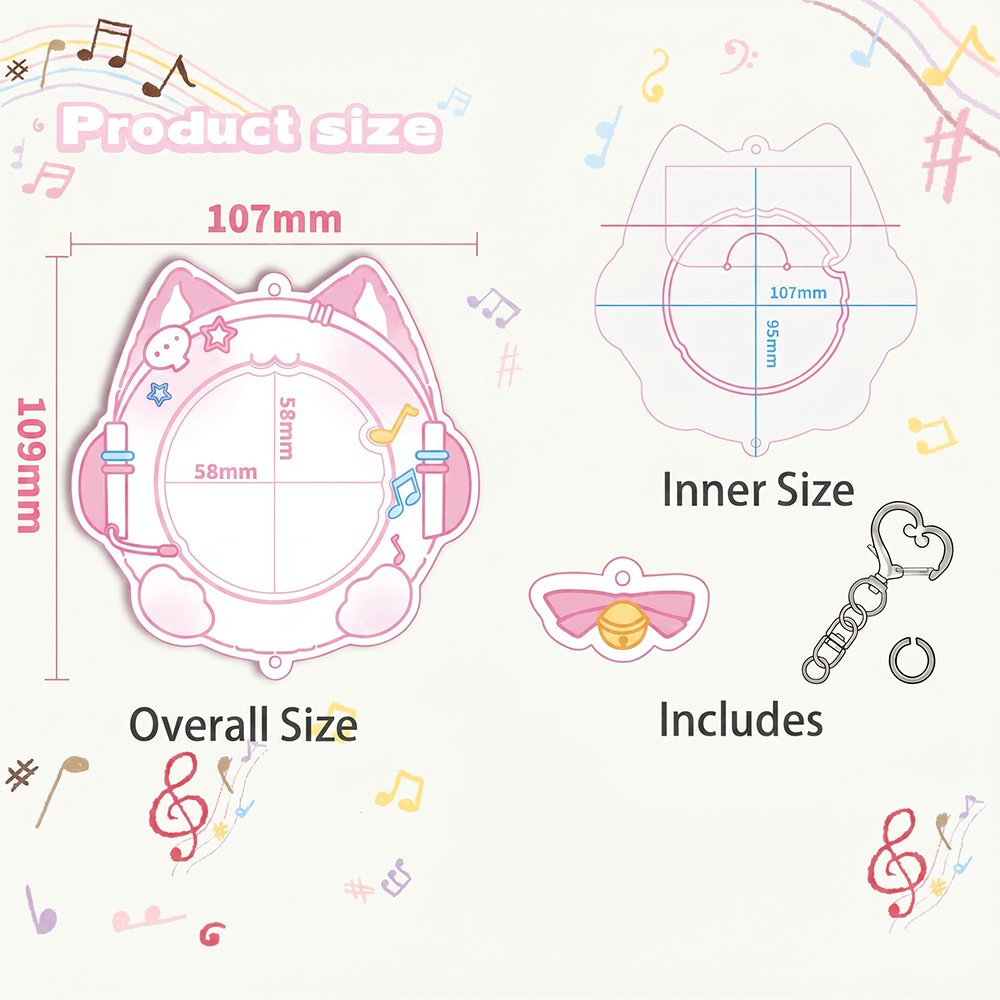 Rhythm Cat Badge Protector Itabag Charm